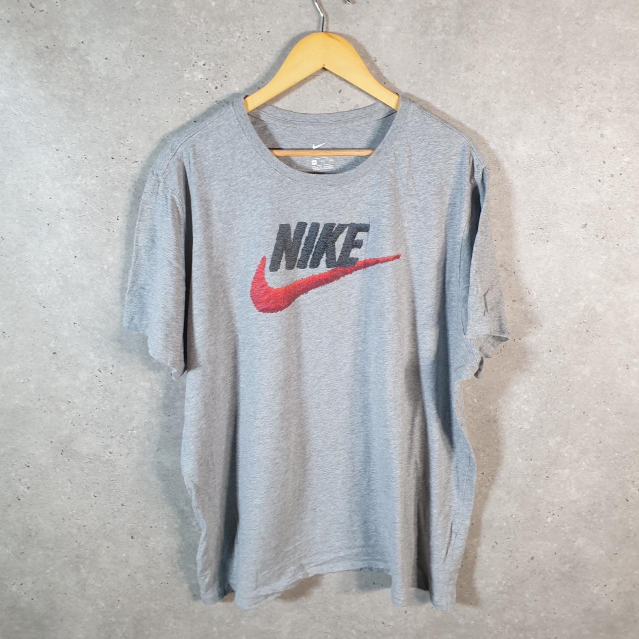 Vintage Nike Spellout Club T Shirt Men’s 2XL Grey Logo Swoosh Athletic
