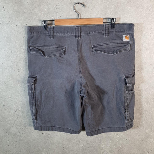 Vintage Carhartt Baggy Carpenter Shorts Jorts Cargo Men’s W40 Grey Relaxed Fit Workwear Big Fish Vintage