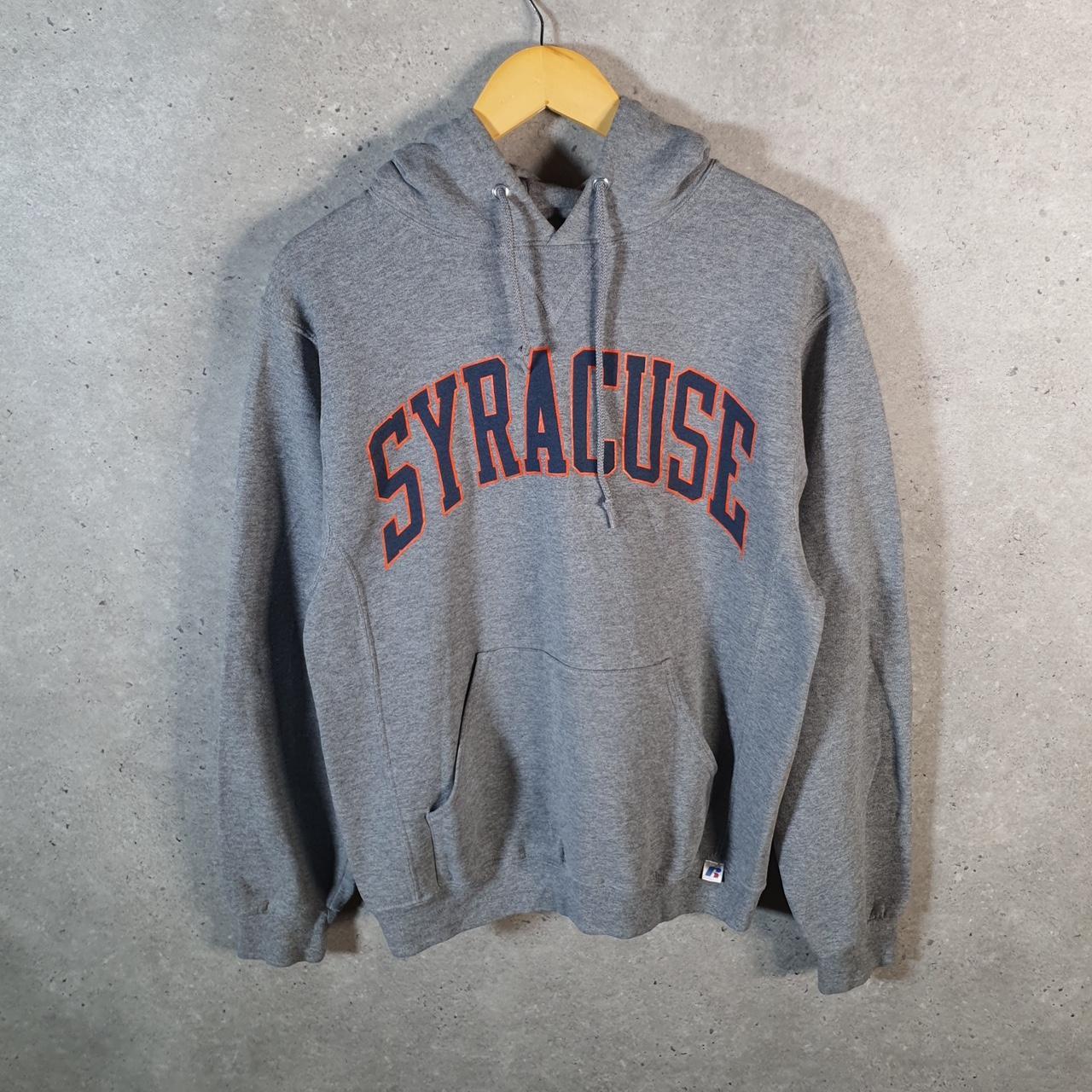 Vintage Russell Athletic Syracuse Hoodie Men’s Small Grey Pullover Baggy