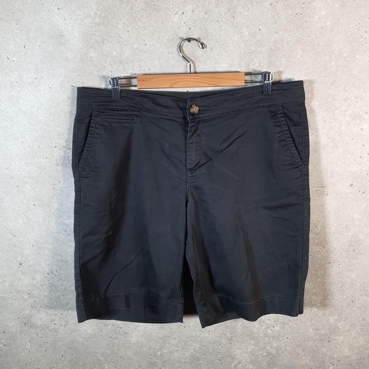 Vintage Dockers Chino Shorts Jorts Cargo Womens W38 Black Baggy Cotton
