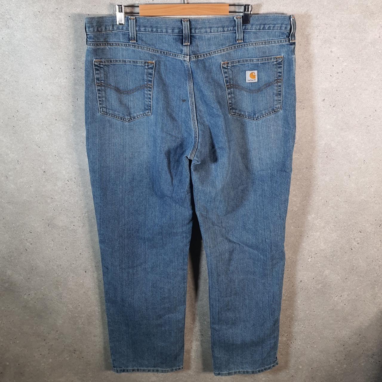 Vintage Carhartt Workwear Carpenter Jeans Mens W42 L32 Blue Denim Relaxed Fit USA