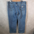 Vintage Carhartt Workwear Carpenter Jeans Mens W42 L32 Blue Denim Relaxed Fit USA