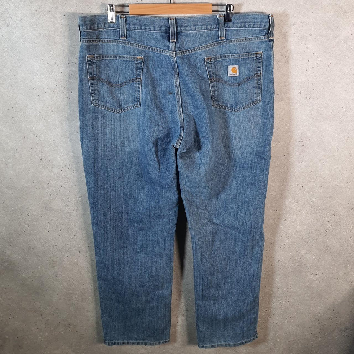 Vintage Carhartt Workwear Carpenter Jeans Mens W42 L32 Blue Denim Relaxed Fit USA
