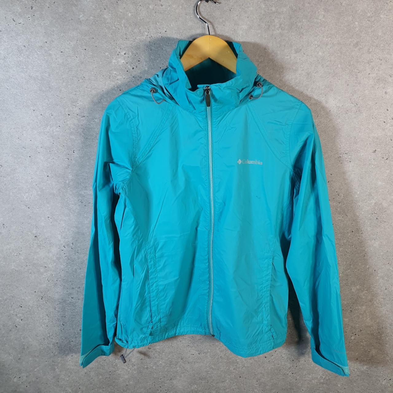 Vintage Columbia Windbreaker Track Jacket Womens Medium Blue USA Athletic