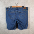 Vintage Lee Mid Rise Baggy Shorts Jorts Cargo Womens W40 Blue Relaxed Denim A4564