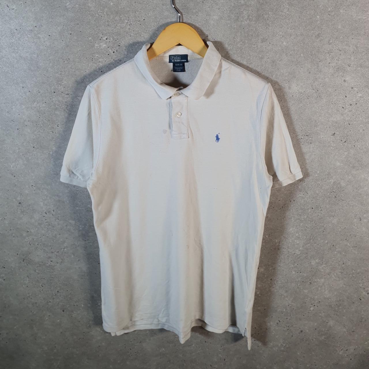 Vintage Ralph Lauren Polo Shirt Womens XL White Casual Cotton Embroidered Pony