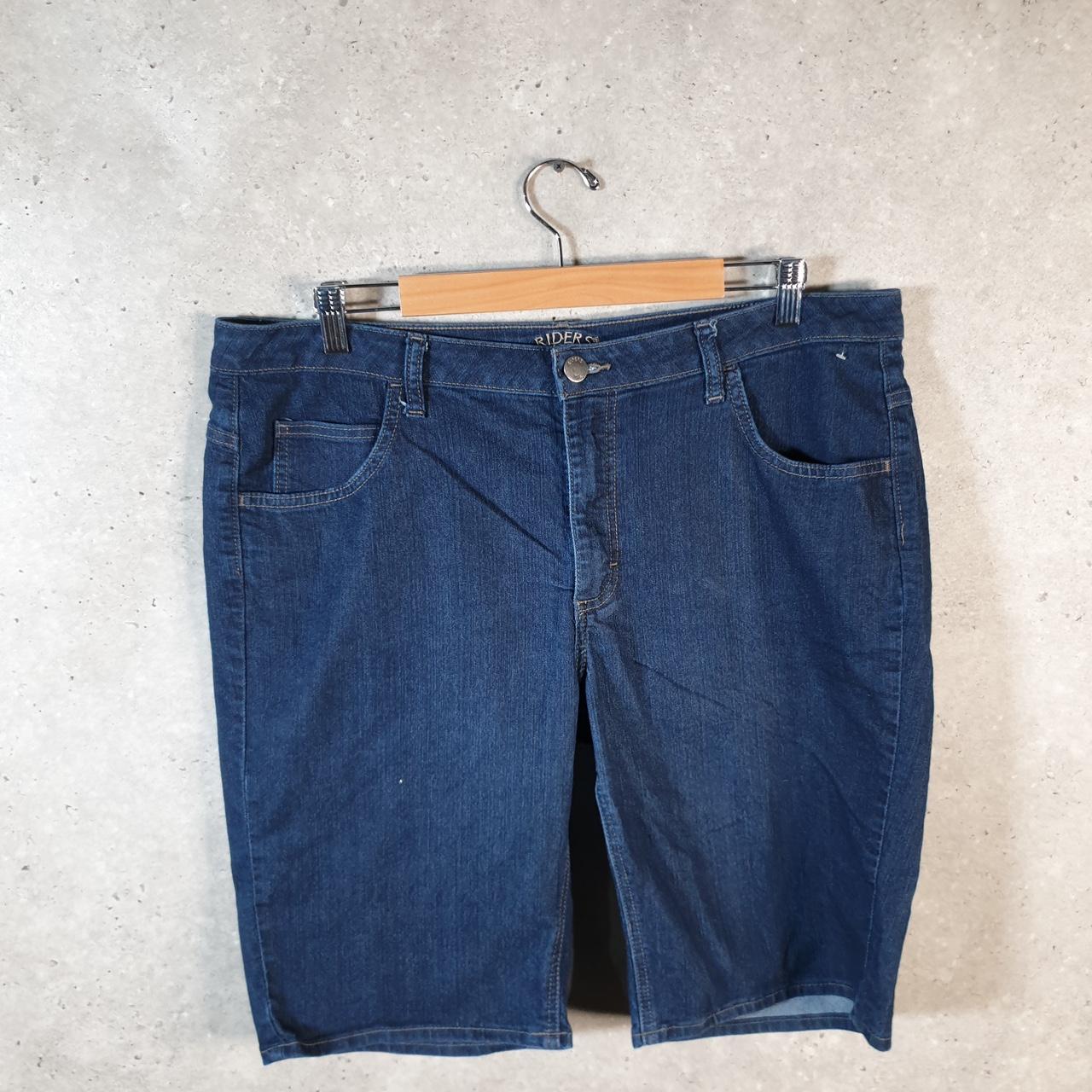 Vintage Lee Baggy Shorts Jorts Cargo Womens W38 Blue Relaxed Denim