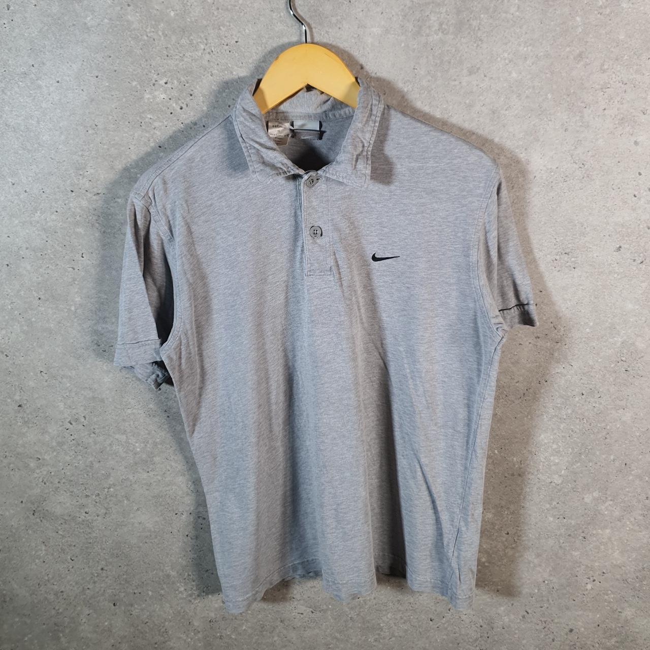 Vintage Nike 90s USA Golf Polo Shirt Men’s Medium Grey Embroidered Logo