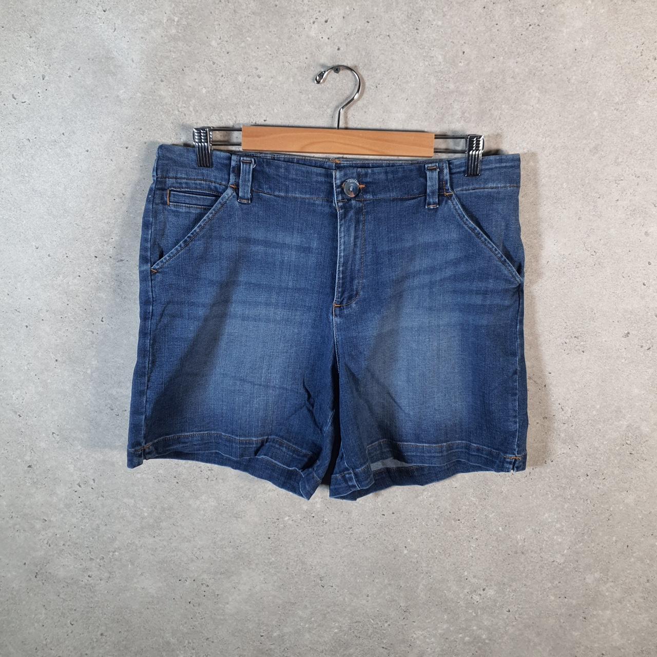 Vintage Lee Baggy Shorts Jorts Cargo Womens W32 Blue Denim Relaxed Cargo