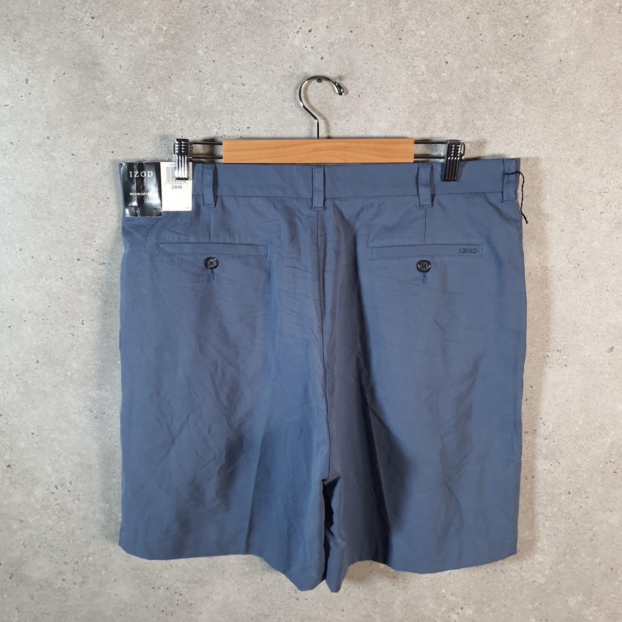 Vintage Izod Golf Chino Shorts Jorts Cargo Men’s W38 Blue Baggy Cotton A4319