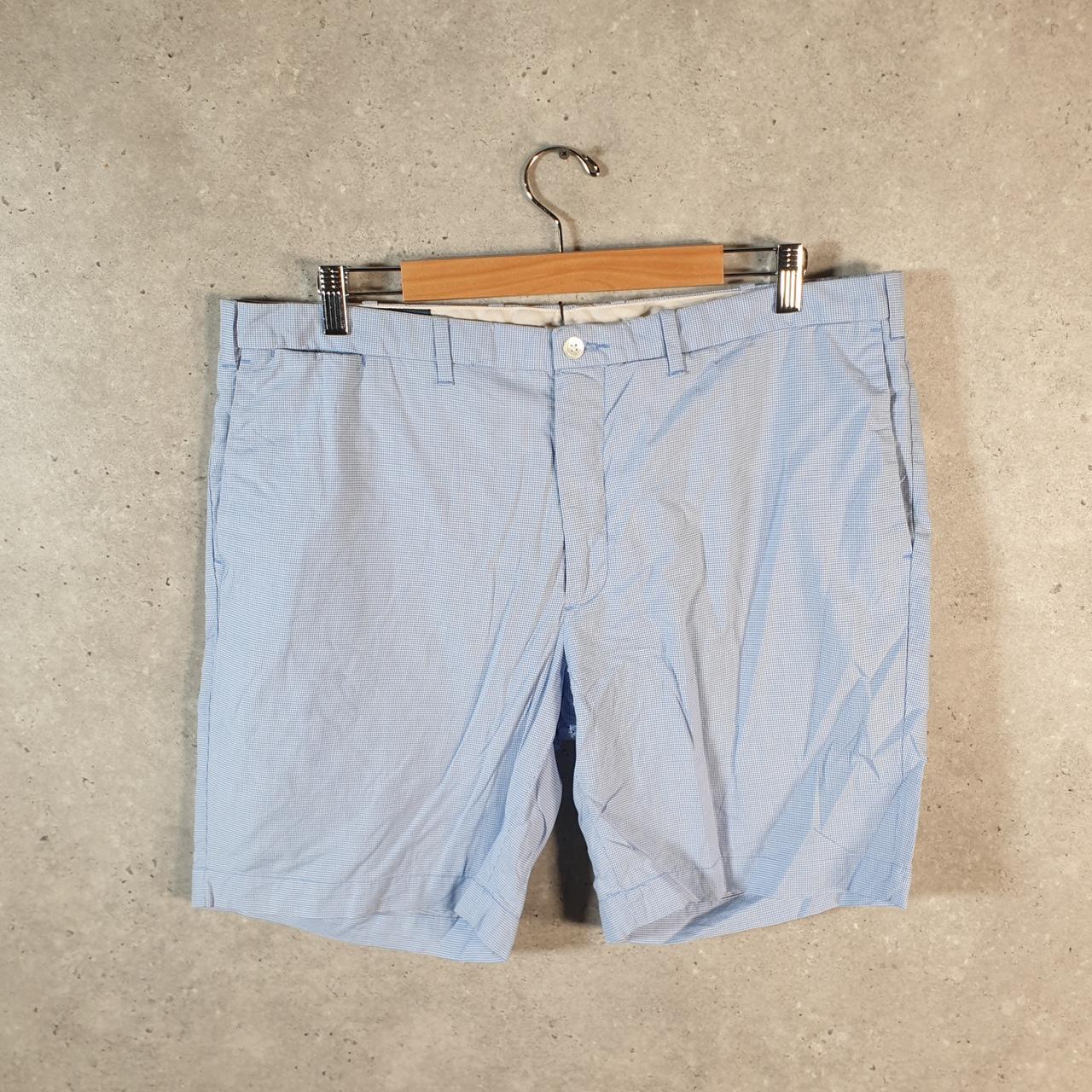 Vintage Ralph Lauren Polo Shorts Jorts Chino Cargo Men’s W38 Blue Checkered Cotton