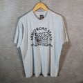 Vintage Fruit of the Loom Armstrong State 90s USA Single Stitch T Shirt Men’s XL Grey C9524