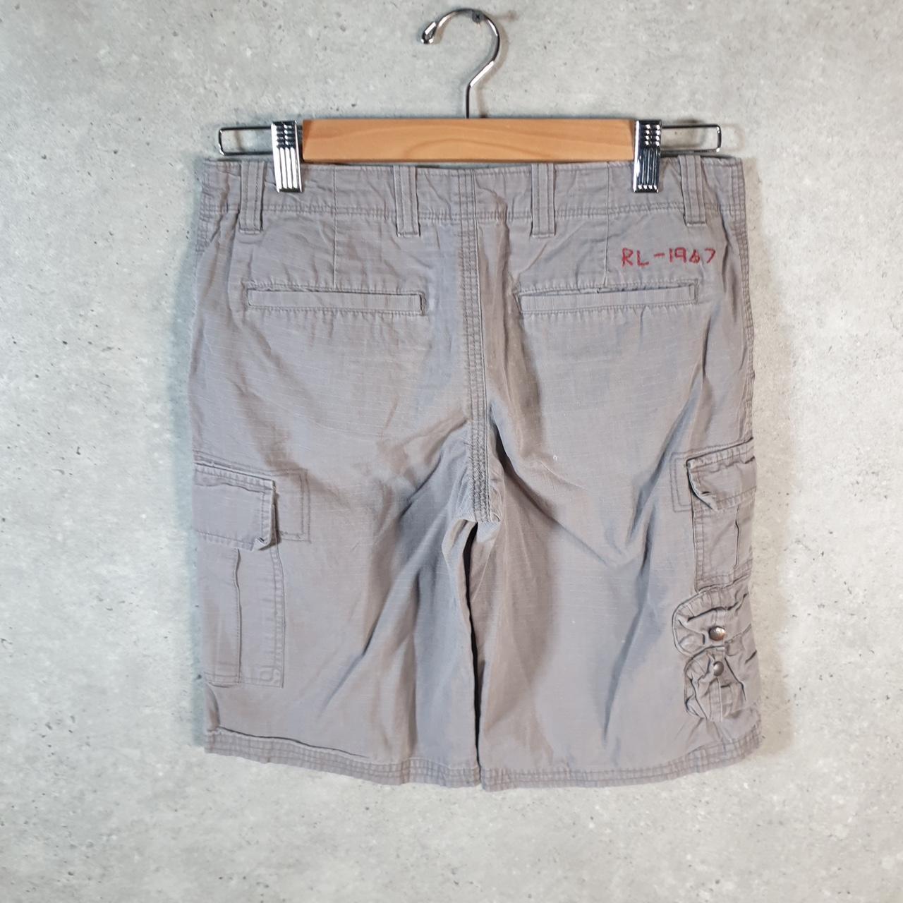 Vintage Ralph Lauren Polo Shorts Jorts Chino Cargo Womens W30 Grey Baggy Cotton