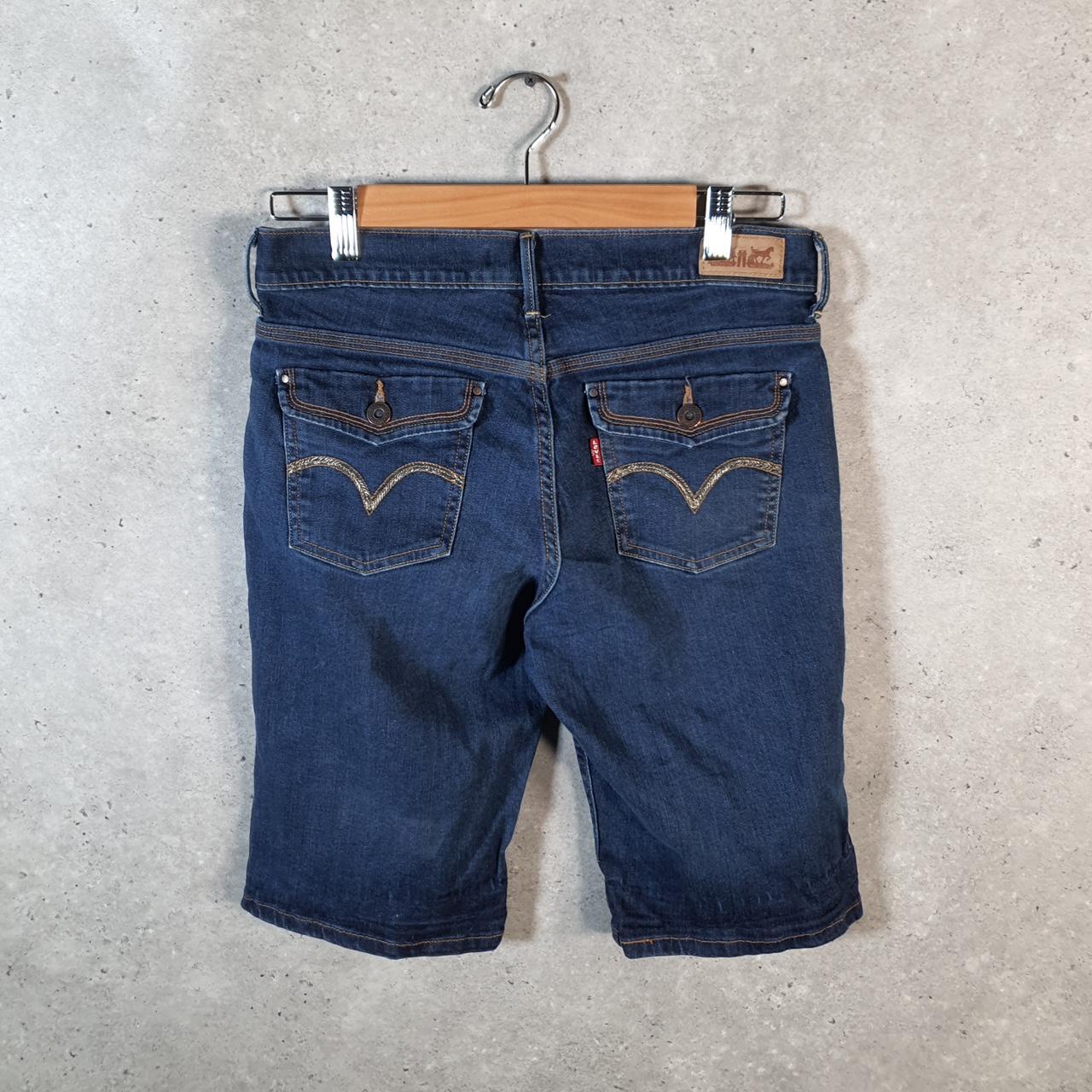 Vintage Levi’s Cut Off Baggy Shorts Jorts Cargo Womens W28 Blue Relaxed Denim