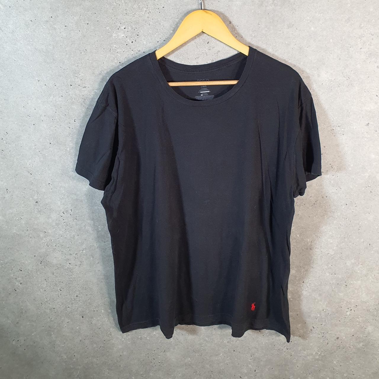 Vintage Ralph Lauren Polo Sport T Shirt Men’s Large Black Custom Fit Embroidered Pony C8644