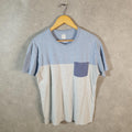 Vintage J Crew Graphic T Shirt Men’s Medium Blue Casual Sports Logo Athletic