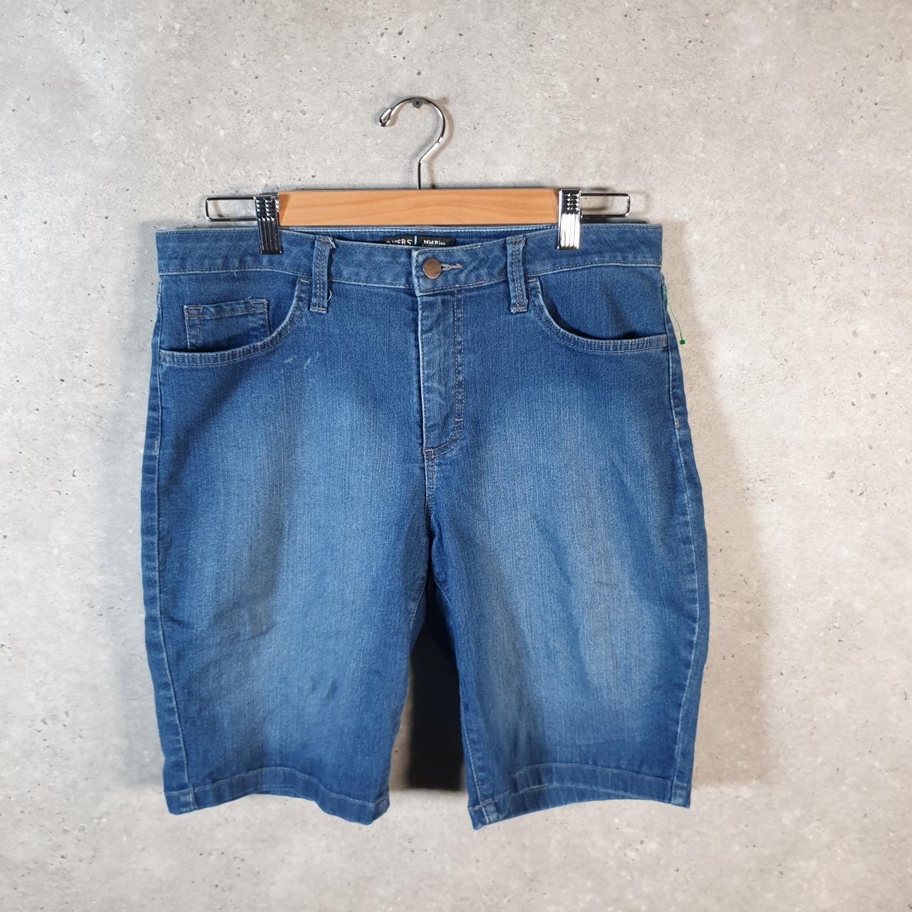 Vintage Lee Baggy Shorts Jorts Cargo Womens W32 Blue Relaxed Denim