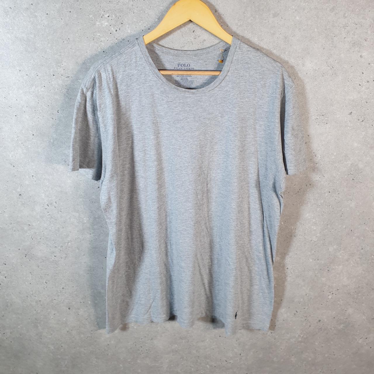 Vintage Ralph Lauren Polo T Shirt Men’s Large Grey Embroidered Classic Fit Pony C9065