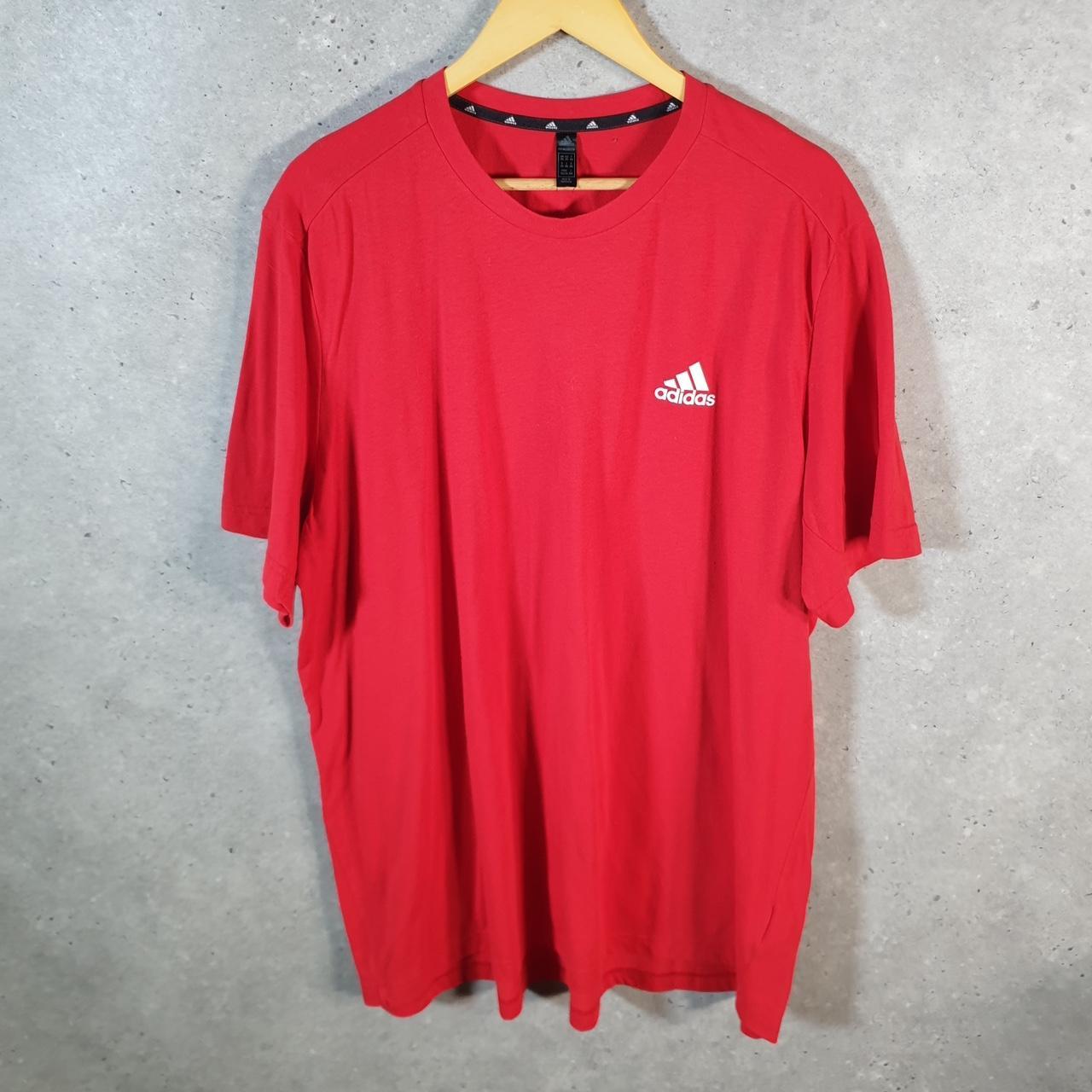 Vintage Adidas Primegreen T Shirt Men’s 2XL Red Three Stripes Athletic