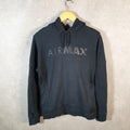 Vintage Nike Airmax Hoodie Men’s Medium Black Swoosh Y2K Pullover