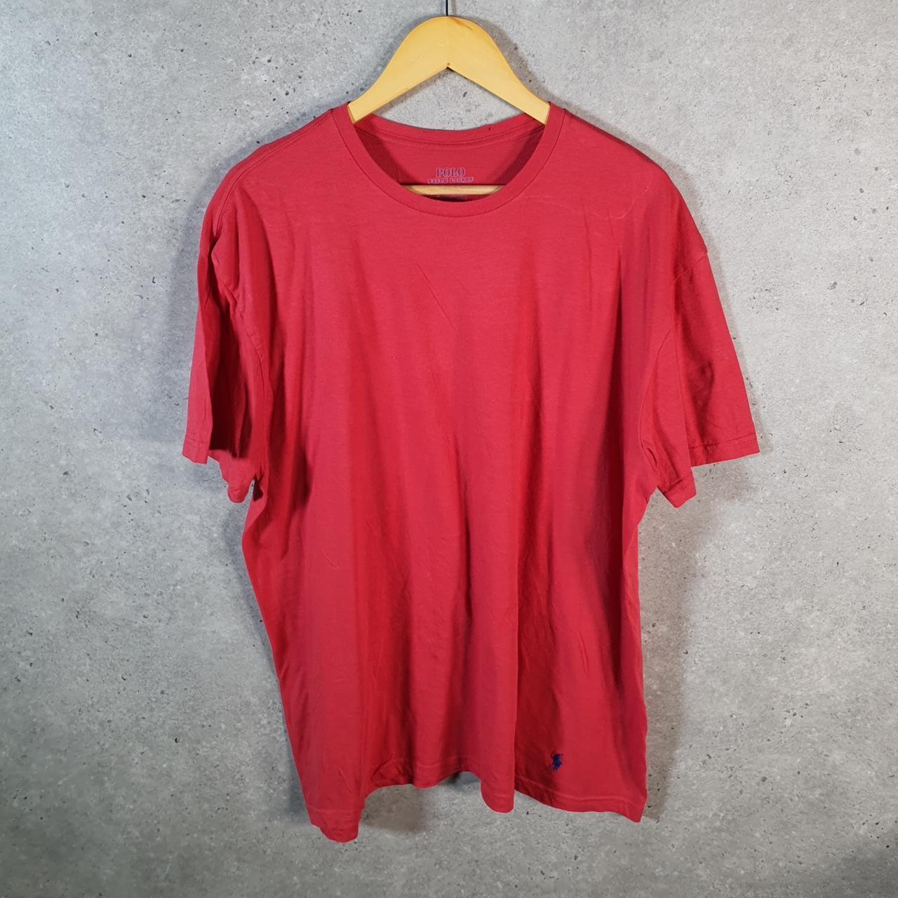 Vintage Ralph Lauren Polo Sport T Shirt Men’s XL Red  Classic Fit Embroidered Pony C8696