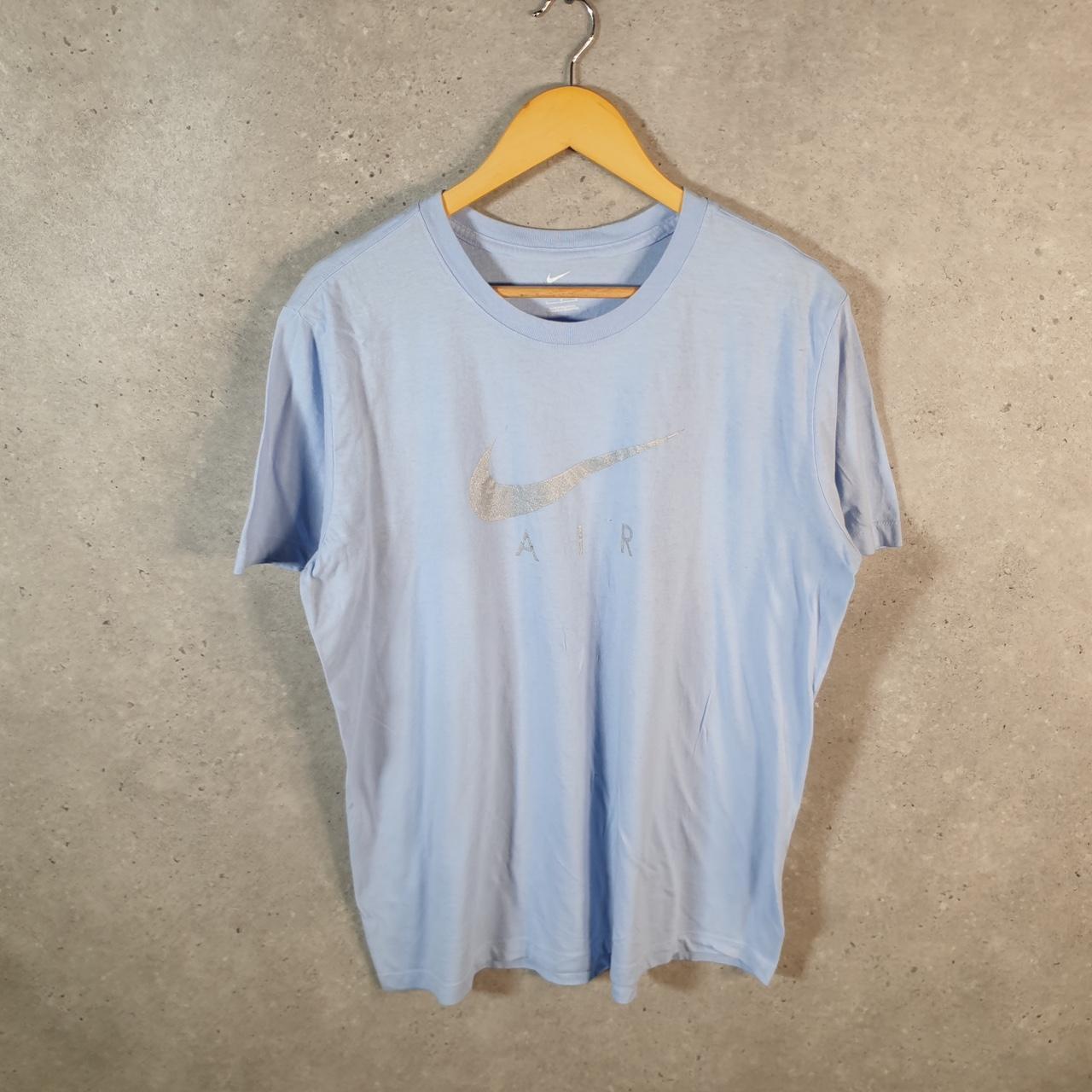 Vintage Nike Air T Shirt Men’s Large Blue Logo Swoosh Athletic C9892