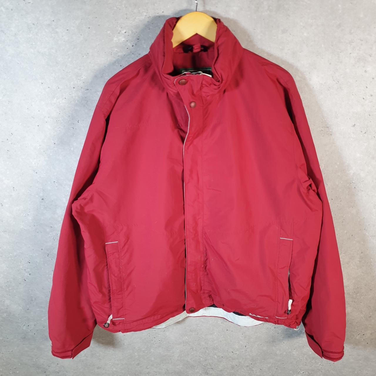 Vintage L.L. Bean Outdoors Nylon Jacket Mens XL Red Waterproof Shell Coat