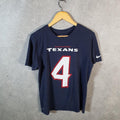 Vintage Nike Dri Fit Houston Texans Watson 4 T Shirt Men’s Medium USA Blue Swoosh Athletic
