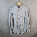 Vintage Carhartt FR Shirt Button Down Mens Large Grey Chore Utility Relaxed - Big Fish Vintage