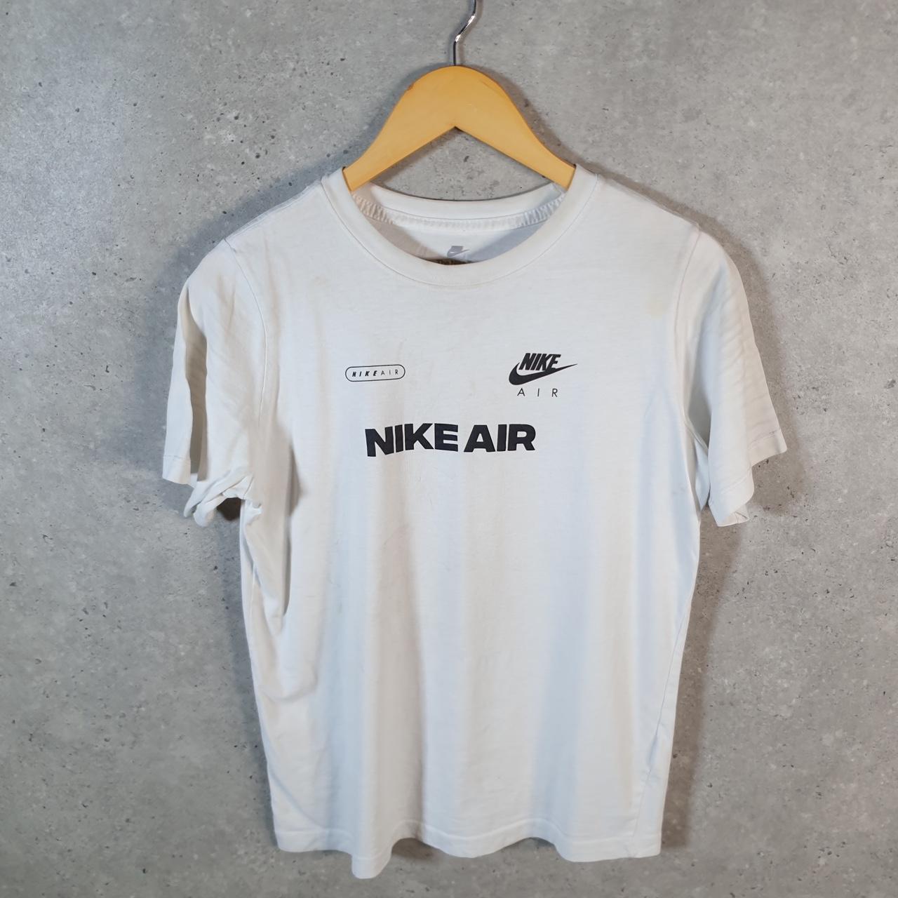 Vintage Nike Air Spellout T Shirt Shirt Men’s Small White Logo Athletic C9958
