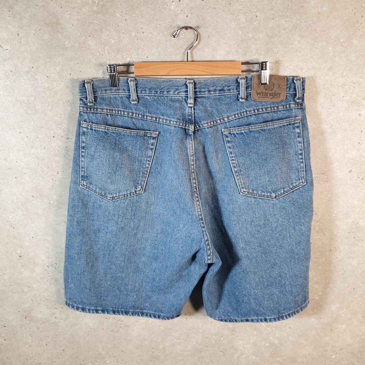 Vintage Wrangler Denim Shorts Jorts Cargo Men’s W40 Blue Baggy Cotton