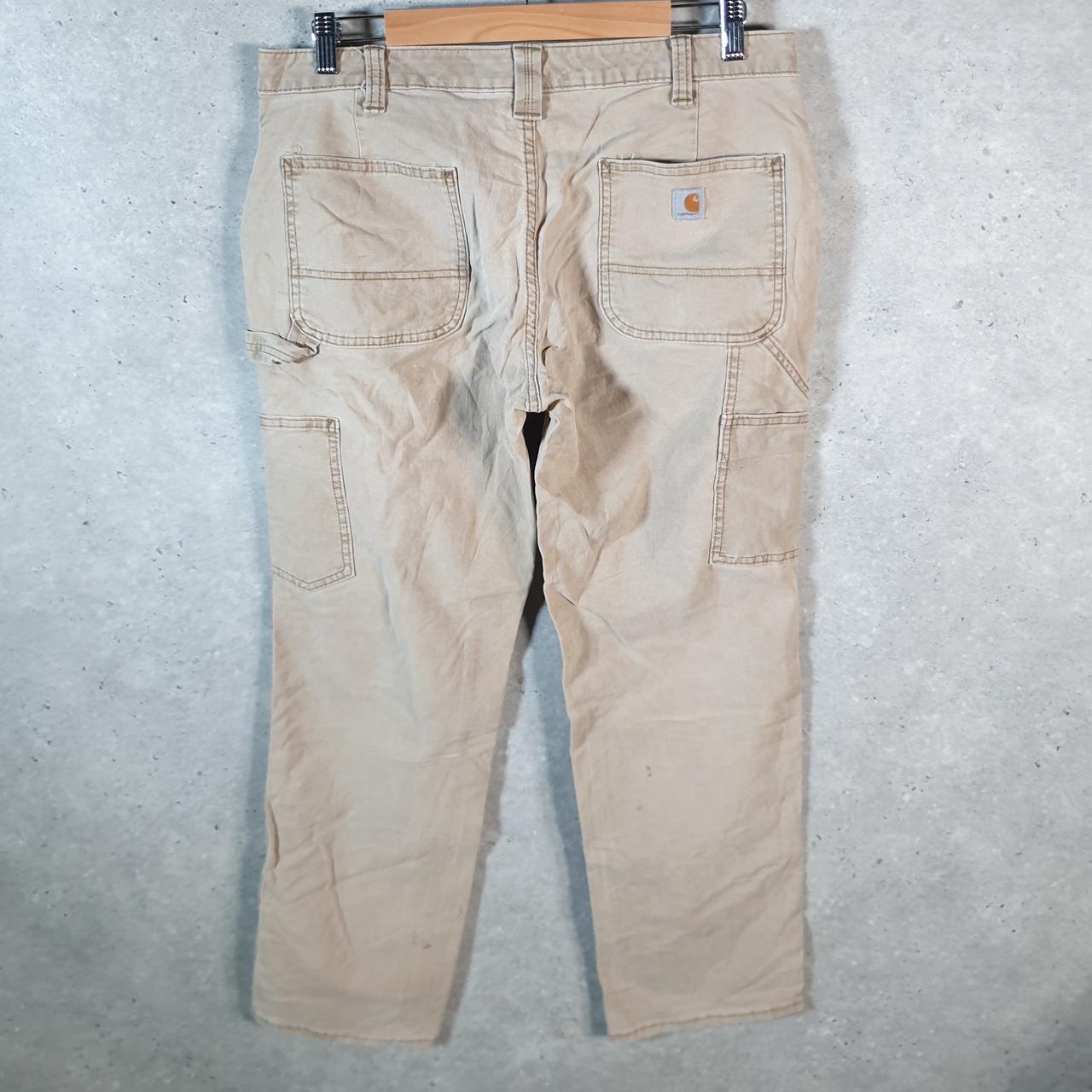 Vintage Carhartt Carpenter Trousers Womens W34 L30 Brown Original Fit Workwear USA