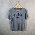 Vintage Puma Spellout T Shirt Men’s Large Grey