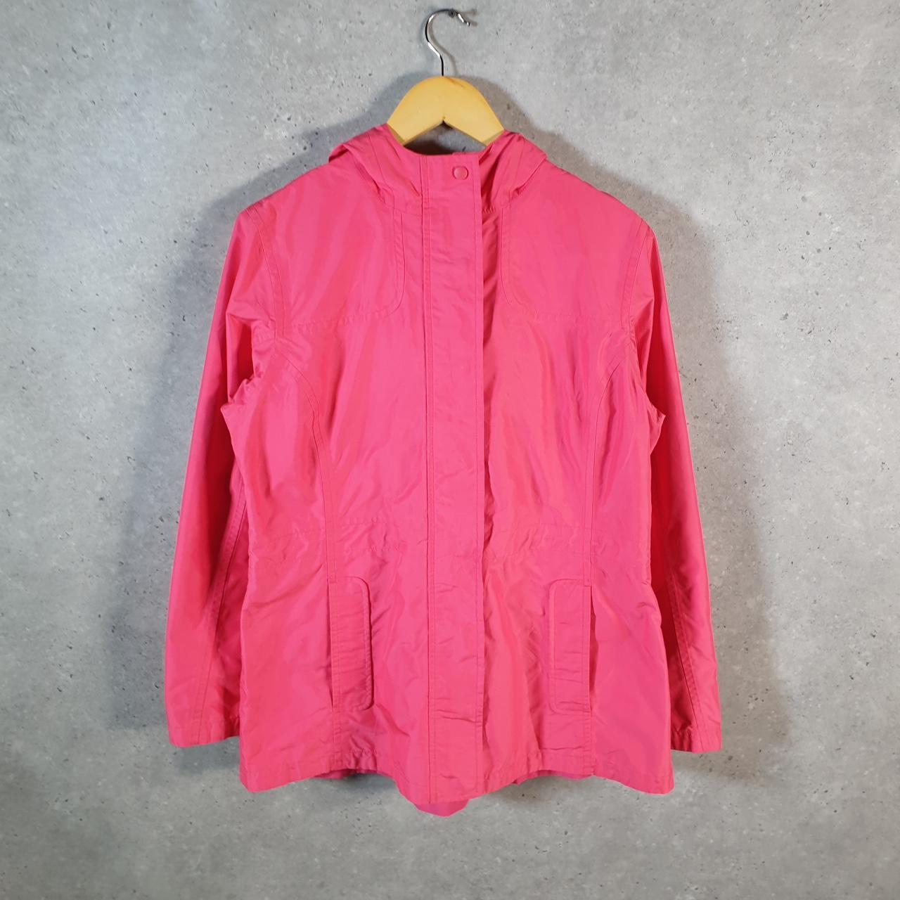 Vintage L.L. Bean Polartec Outdoors Nylon Jacket Womens Medium Pink Full Zip Waterproof