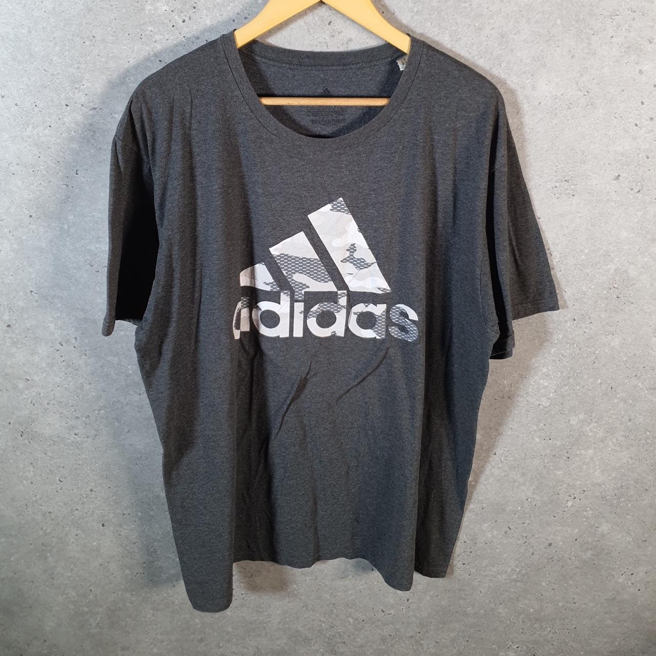 Vintage Adidas Go To Tee T Shirt Men’s XL Grey Three Stripes Logo