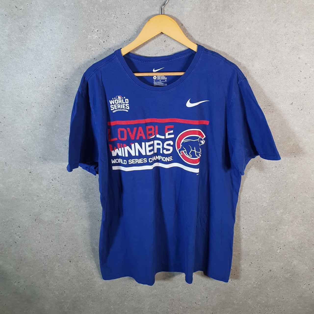 Vintage Nike 2016 MLB Chicago Bears T Shirt Shirt Men’s XL Blue Logo Athletic C9801