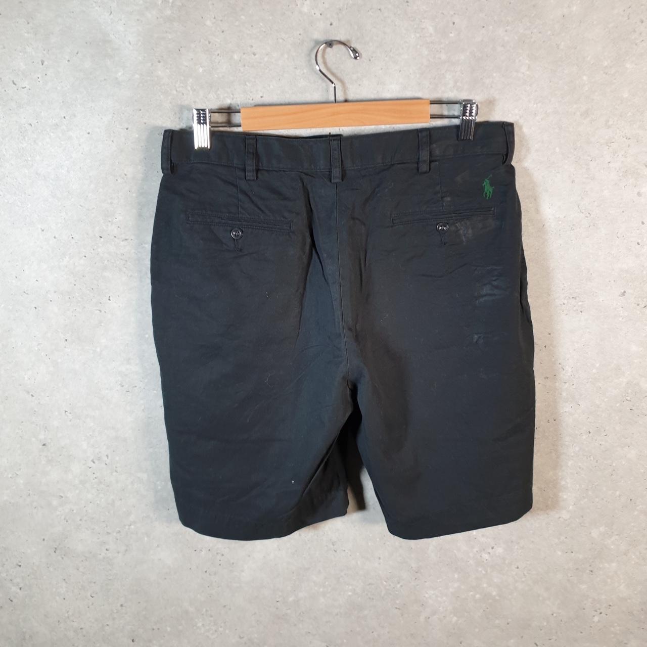 Vintage Ralph Lauren Polo Chino Shorts Jorts Cargo Mens W34 Black Baggy Cotton