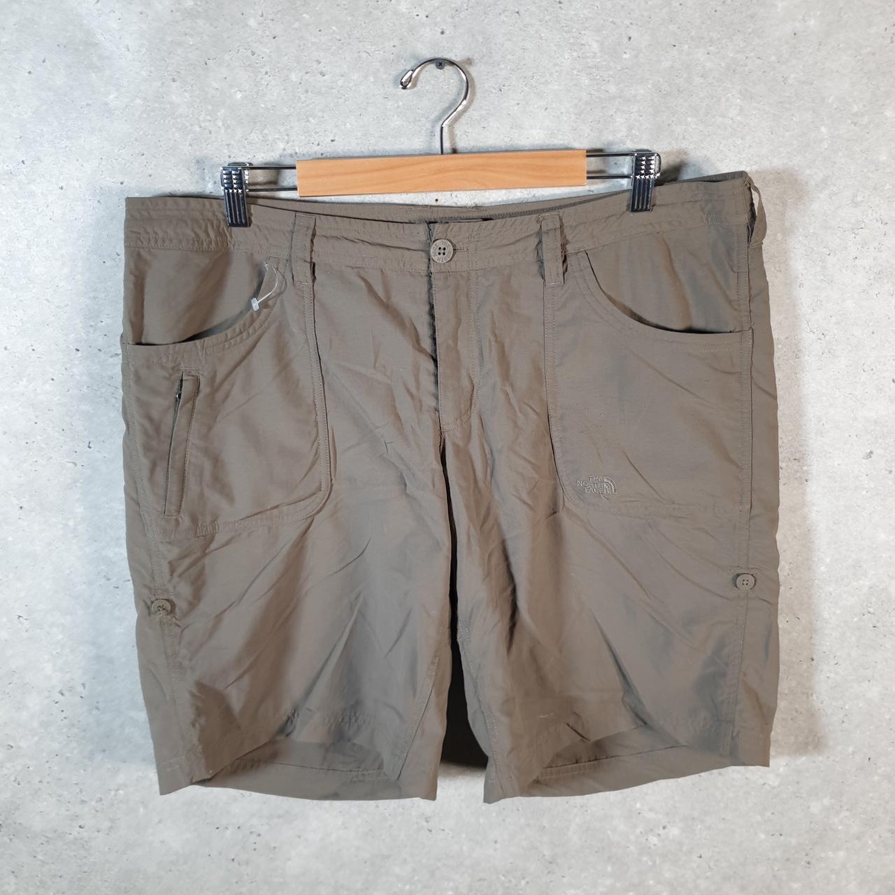 Vintage The North Face TNF Shorts Jorts Chino Cargo Womens UK18 Brown Baggy Cotton