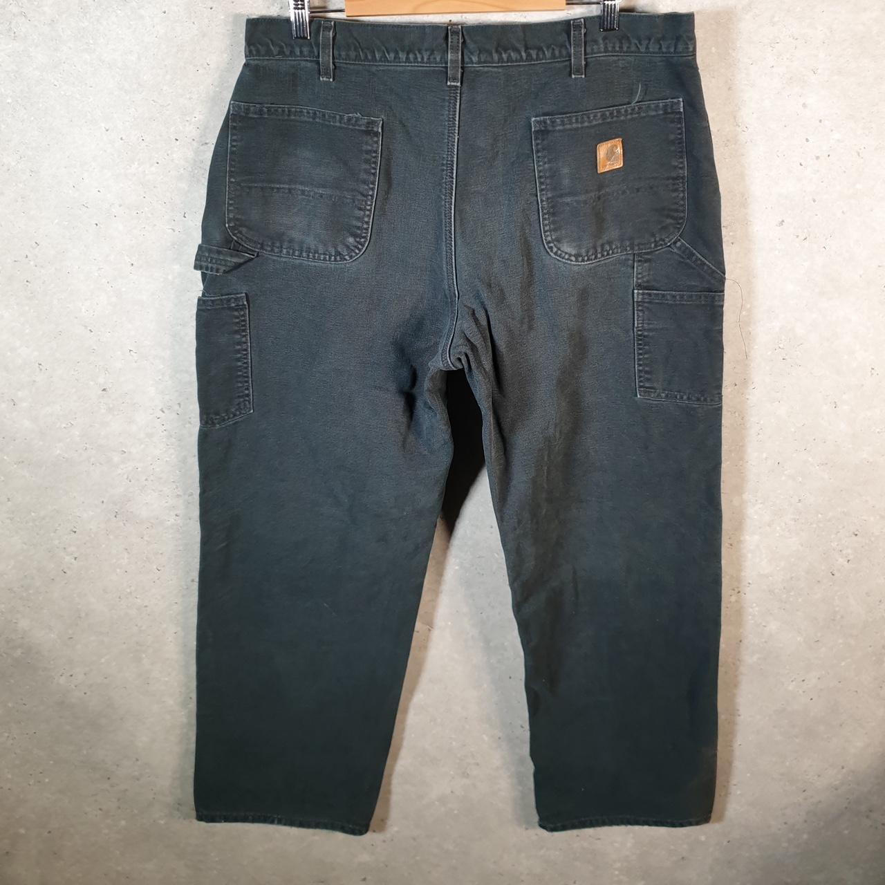Vintage Carhartt Carpenter Trousers Mens W36 L32 Black Loose Fit Workwear USA