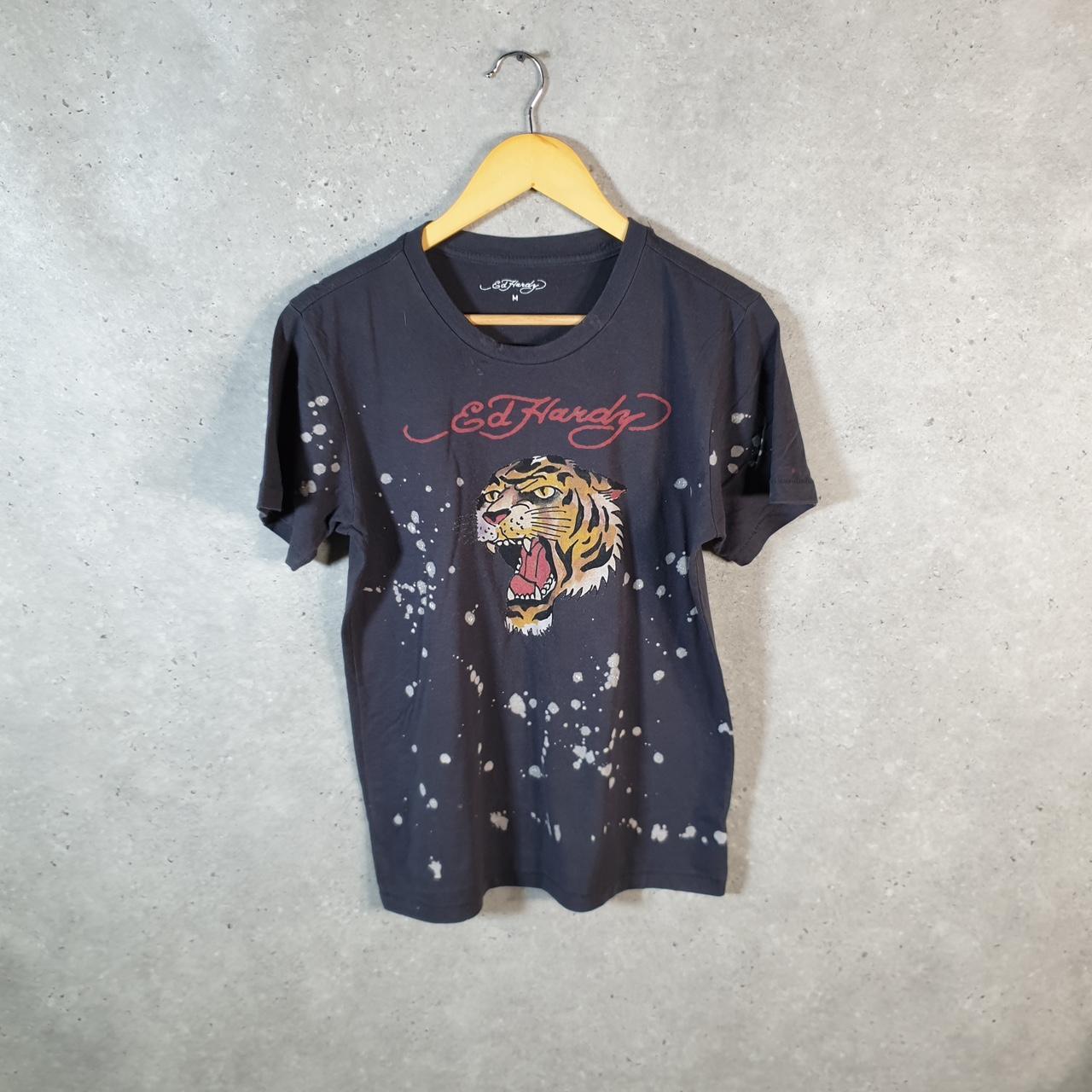 Vintage Ed Hardy T Shirt Men’s Medium Black Christian Audigier Love Heart Graphic Skull Y2K