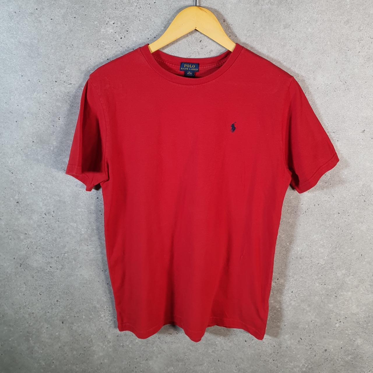 Vintage Ralph Lauren Polo Sport T Shirt Womens XL Red  Classic Fit Embroidered Pony C8699