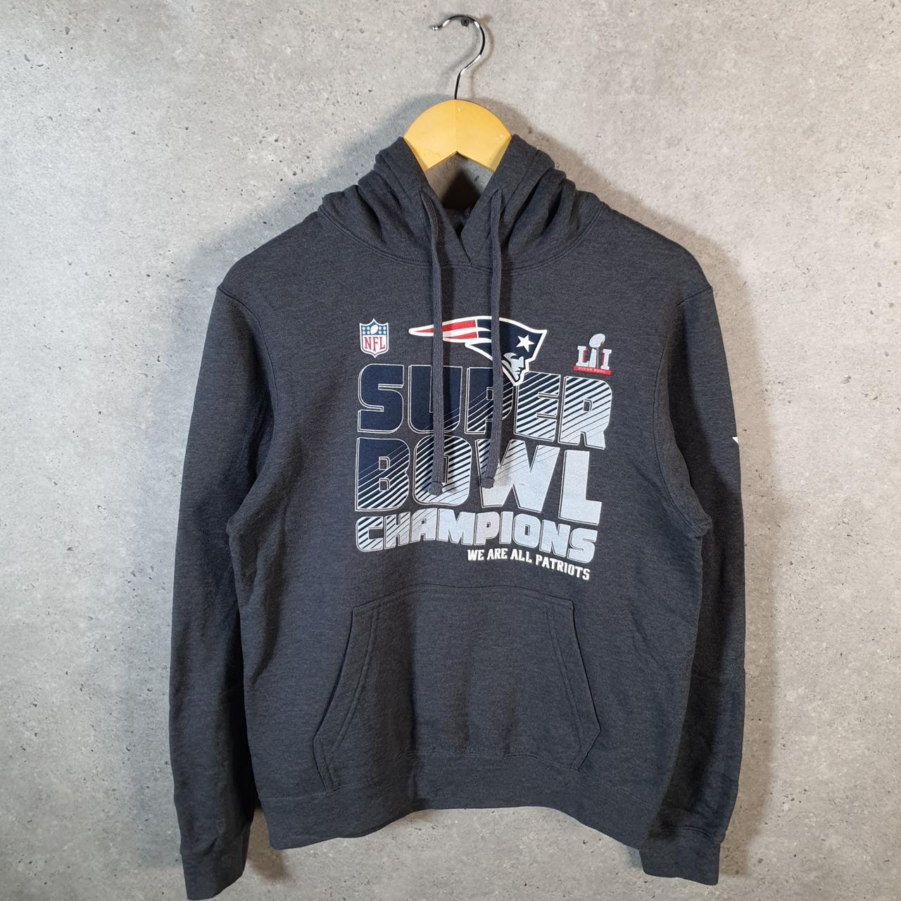 Vintage NFL New England Patriots Fanatics Hoodie Mens M Grey Pullover USA Pro Sport