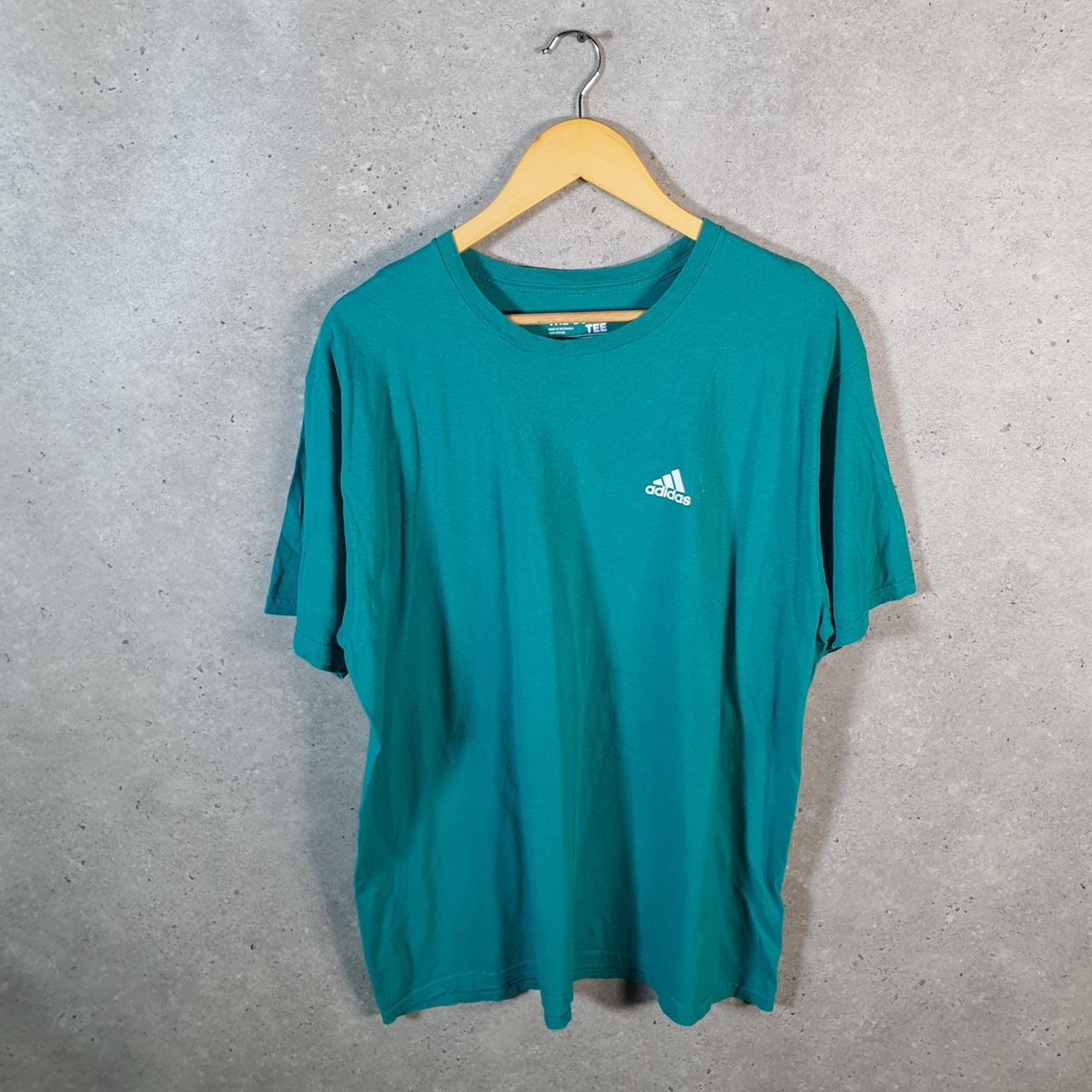 Vintage Adidas Go Tee T Shirt Shirt Men’s XL Blue Three Stripes Logo Athletic C9741