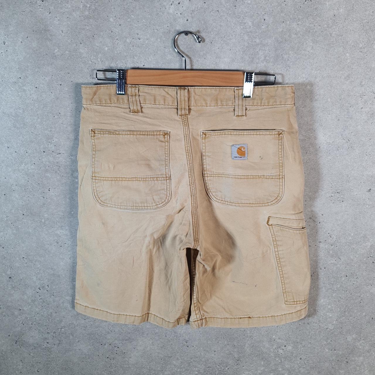 Vintage Carhartt Baggy Carpenter Shorts Jorts Cargo Men’s W33 Brown Relaxed Fit Workwear A4831