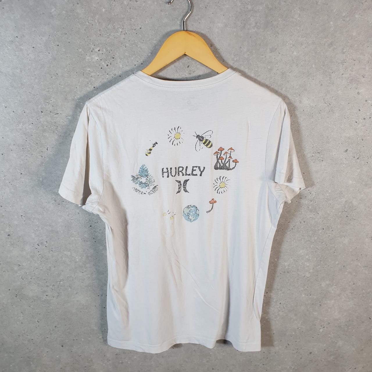 Vintage Hurley Graphic T Shirt Men’s Medium White Casual Sports Logo Athletic