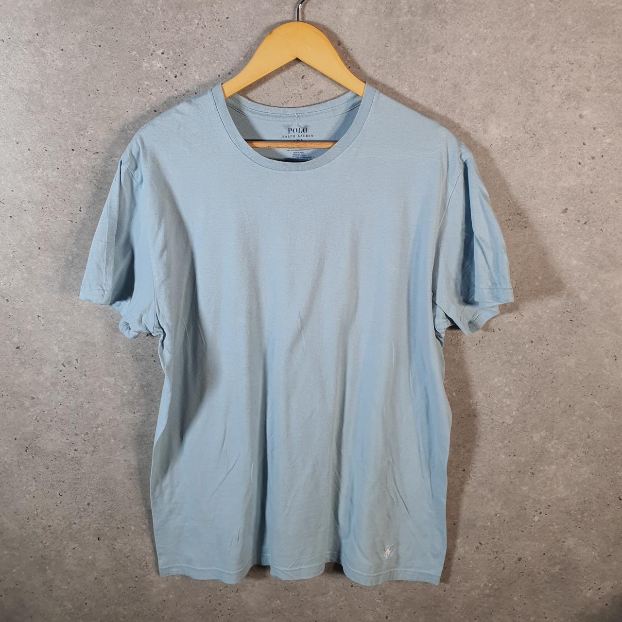 Vintage Ralph Lauren Polo T Shirt Men’s Large Blue Embroidered Pony Classic Fit C9091