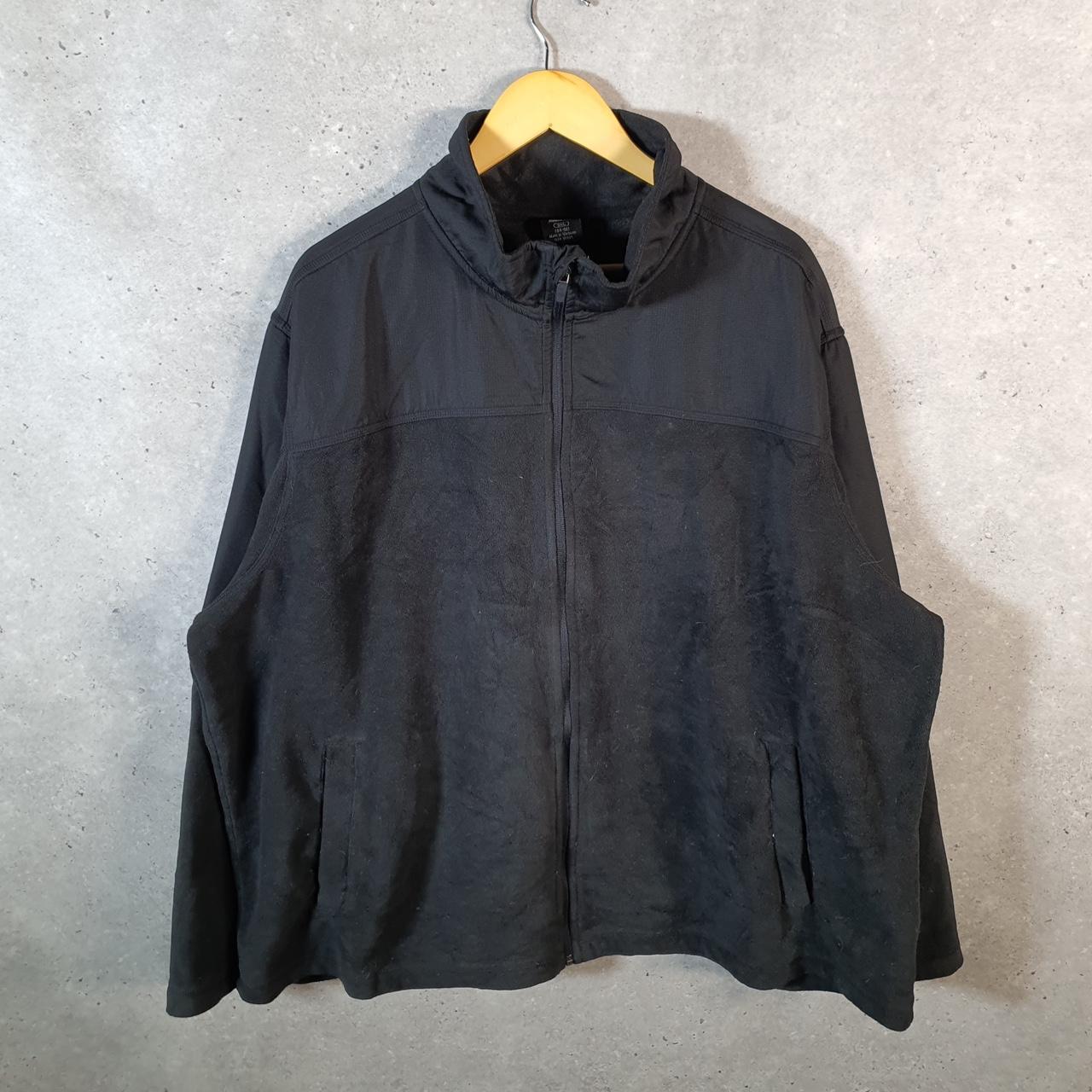 Vintage Starter Fleece Sweatshirt Jacket Mens 3XL Black Full Zip Embroidered Logo