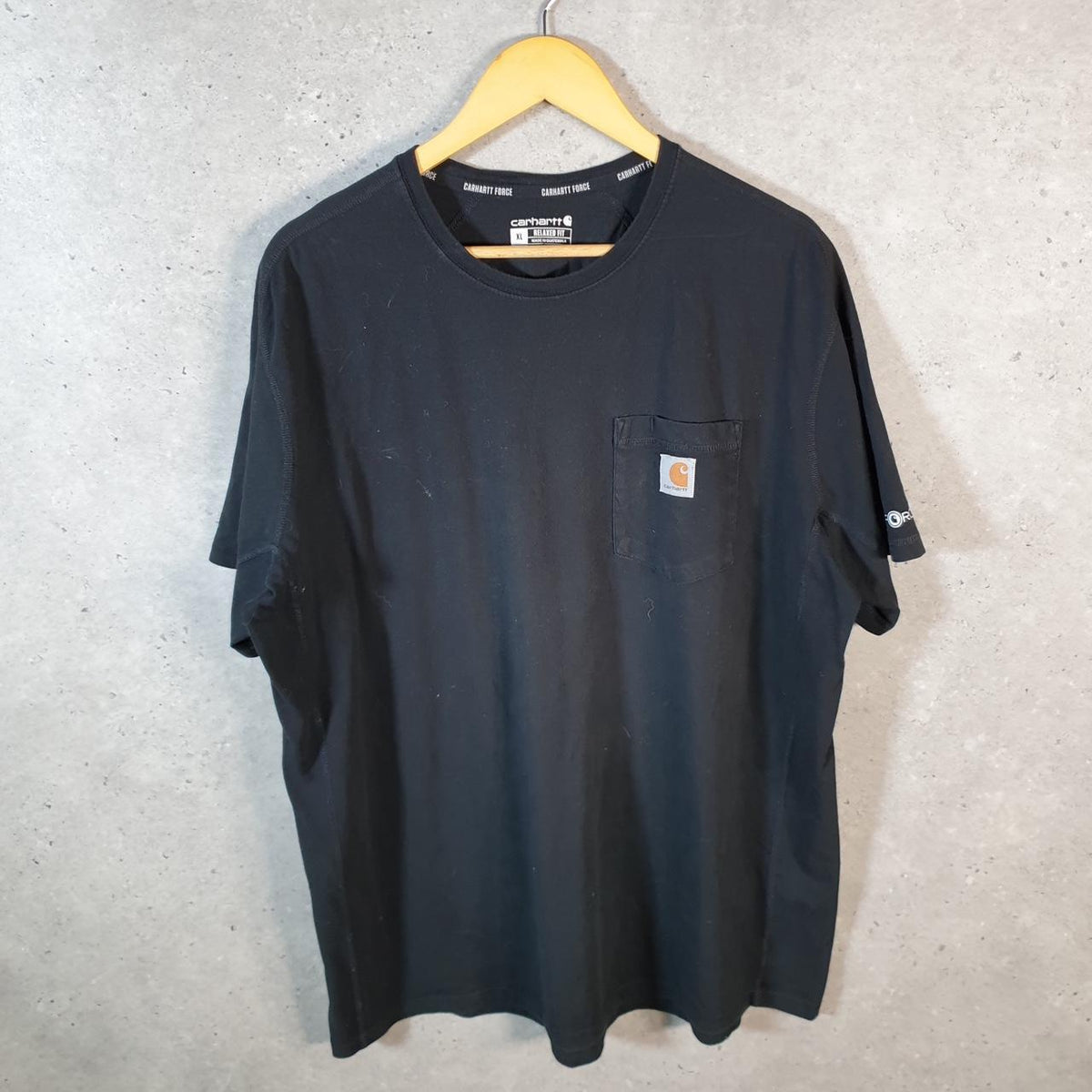 Vintage Carhartt Pocket T Shirt Men’s XL Black Workwear Chore Utility Relaxed Fit C9177