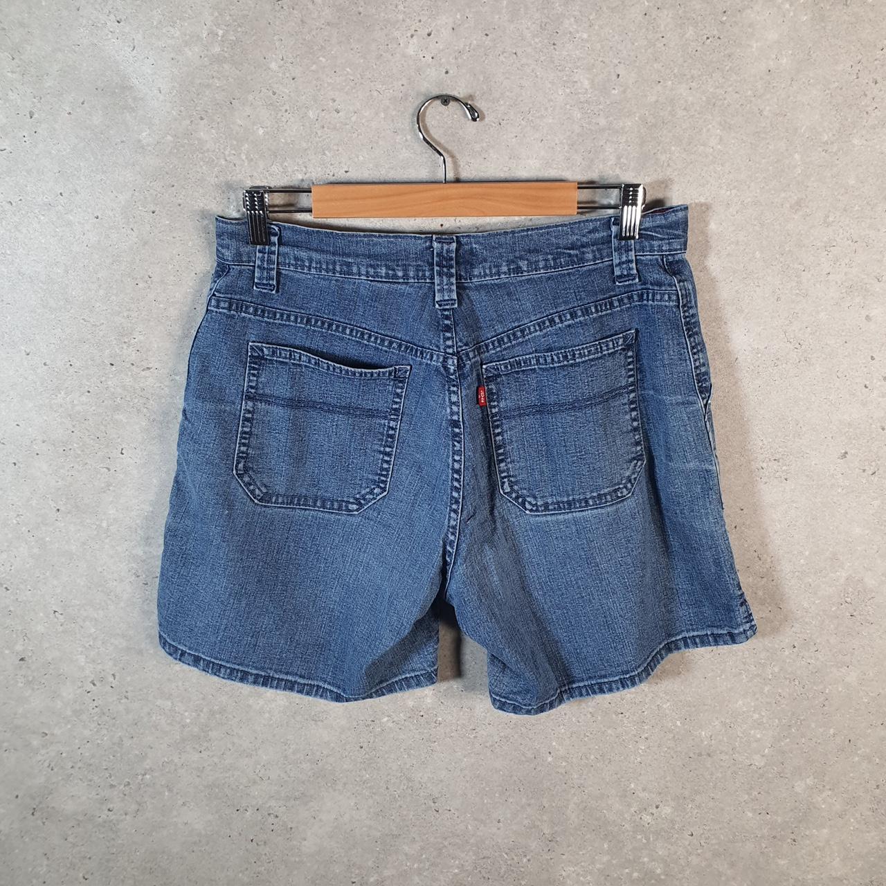Vintage Levi’s Baggy Shorts Jorts Cargo Womens W32 Blue Relaxed Denim