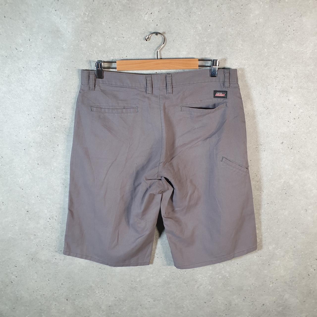 Vintage Dickies Baggy Chino Shorts Jorts Cargo Mens W34 Grey Relaxed Fit